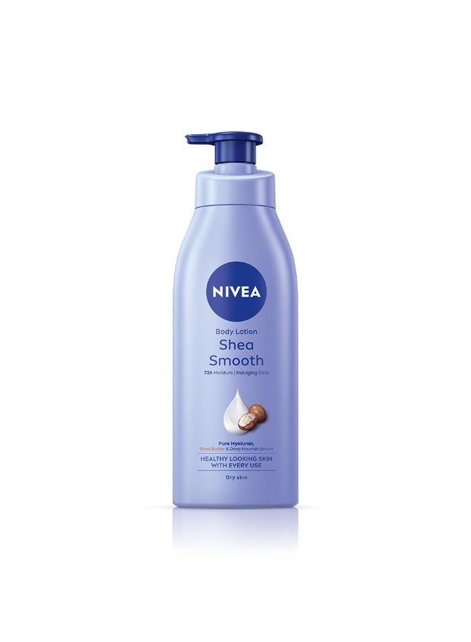 NIVEA Shea Smooth 400ml Body Lotion | 72 H Moisturization | With Deep Moisture Serum & Shea Butter | Non Greasy & Healthy Looking Skin